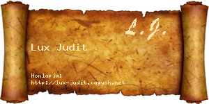 Lux Judit névjegykártya